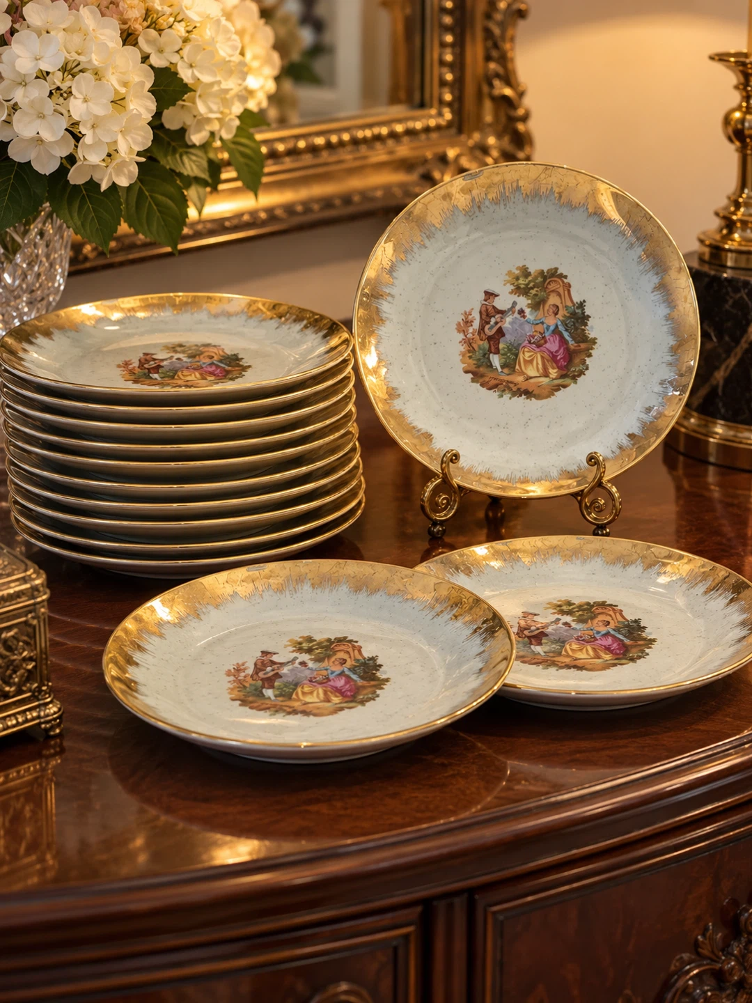 Winterling Bavaria Porcelain Plates. Each