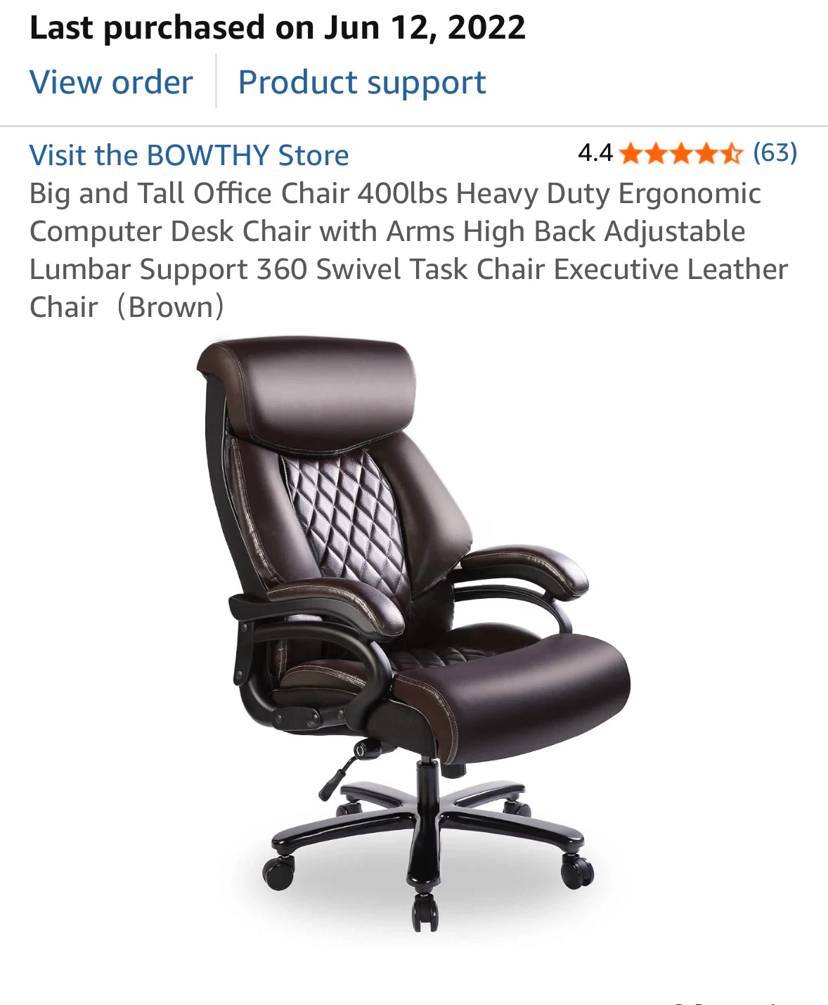 BOWTHY Big and Tall Heavy Duty Office Chair
