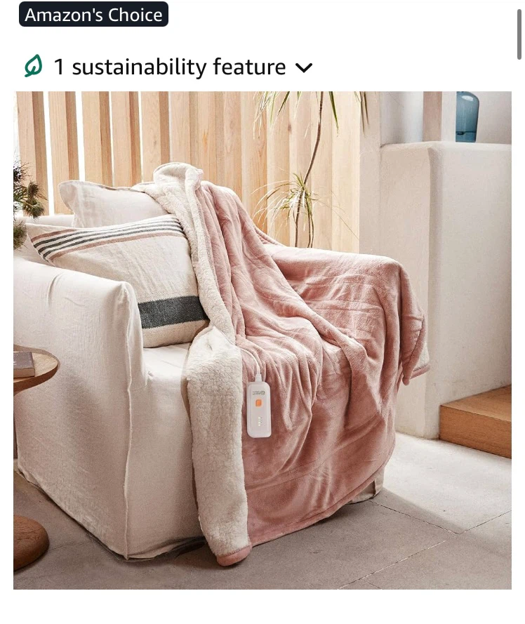 GOTCOZY Heated Throw Blanket - Rose Dust - photo 5