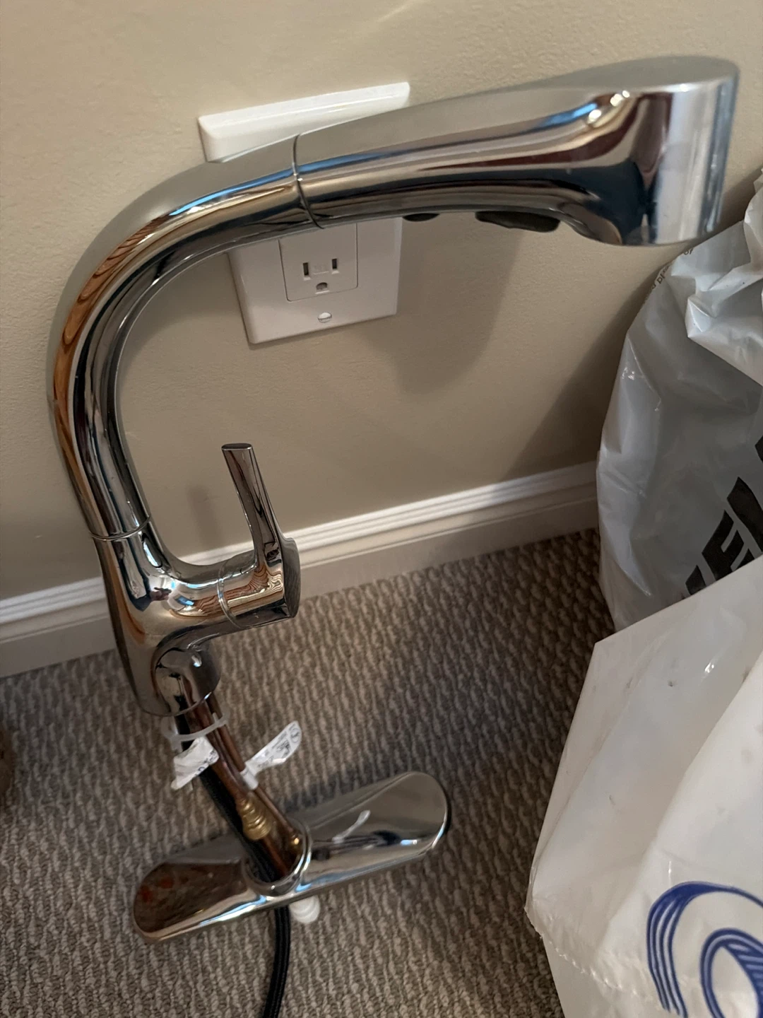 Chrome Kitchen Faucet with Pull-Down Sprayer - photo 2