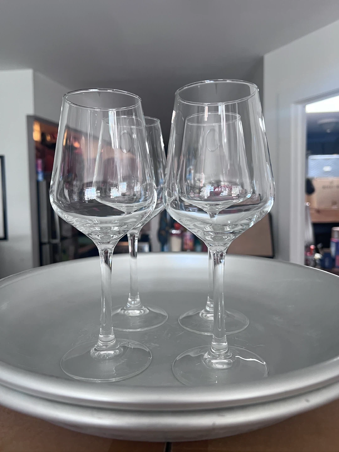 4 wine glasses (more available)