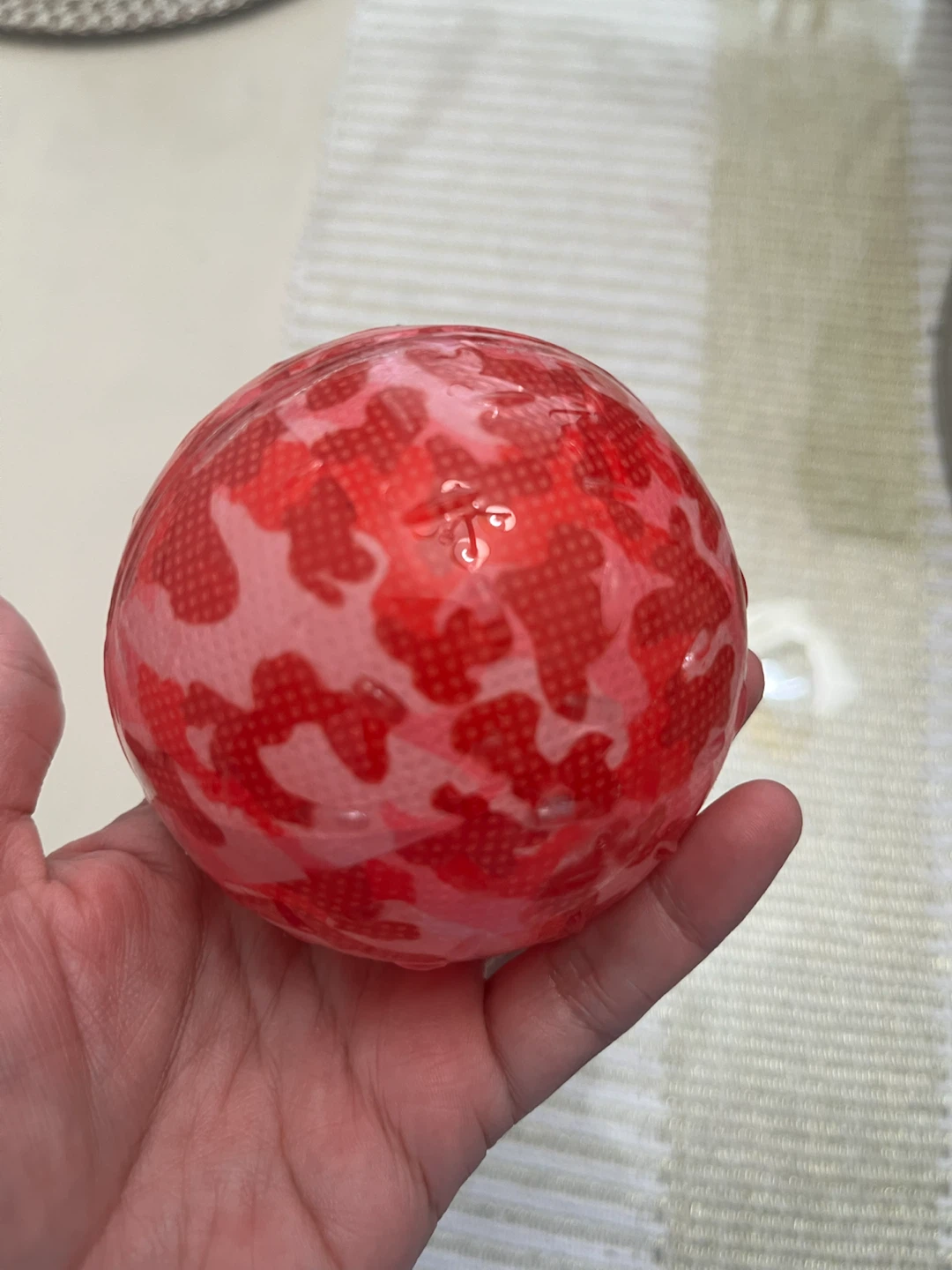 Red Camo Patterned Ball