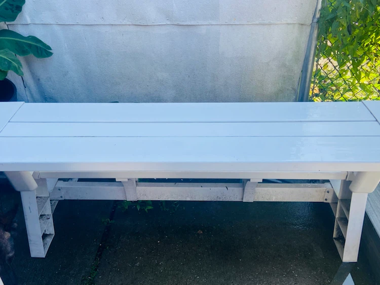 White Patio Bench - photo 3