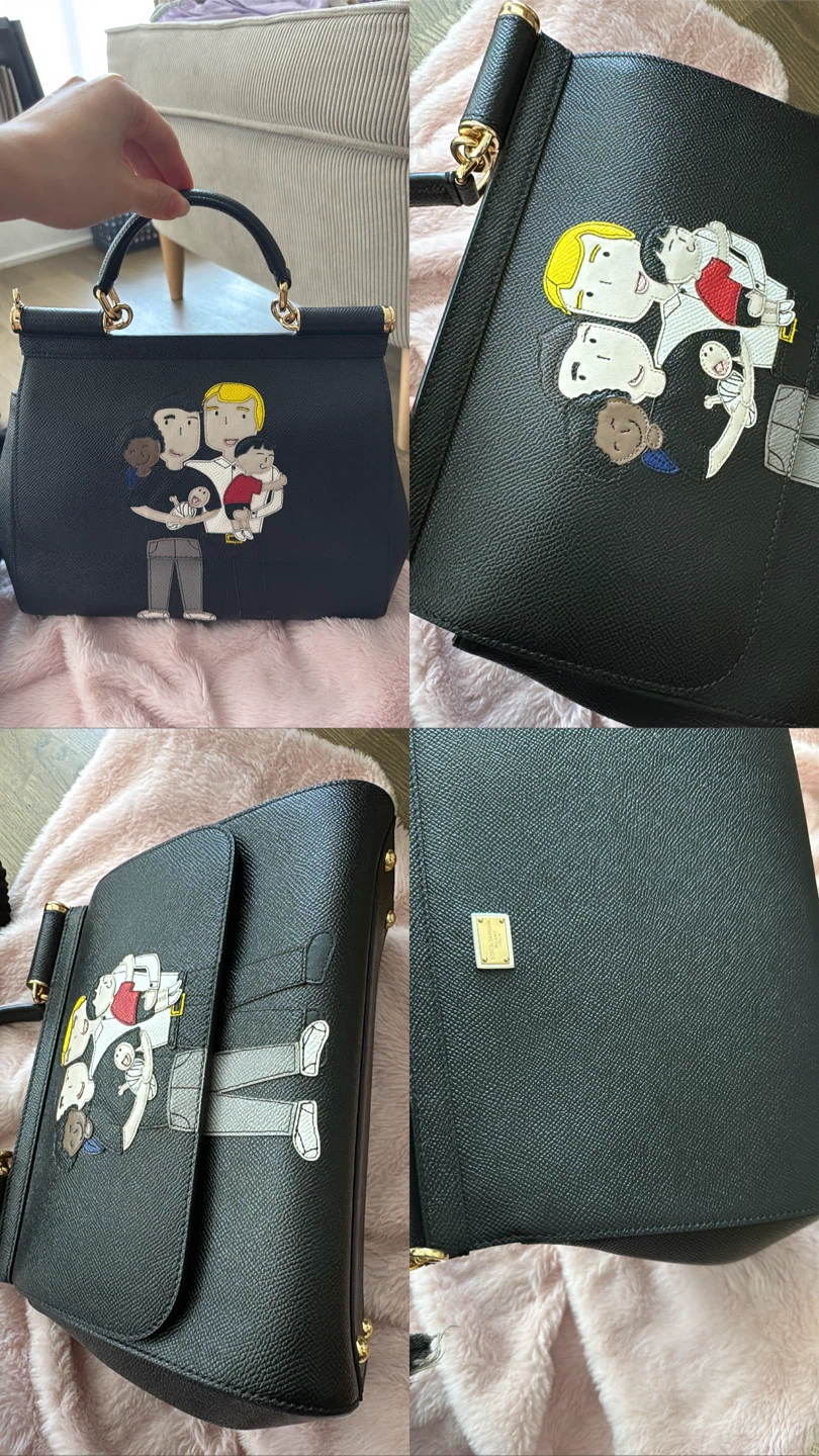 Authentic Dolce & Gabbana Sicily Family Patch Handbag