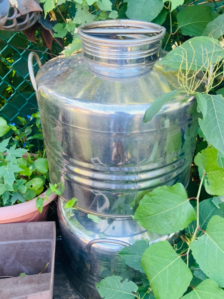 Large Stainless Steel Milk Can Container - photo 2