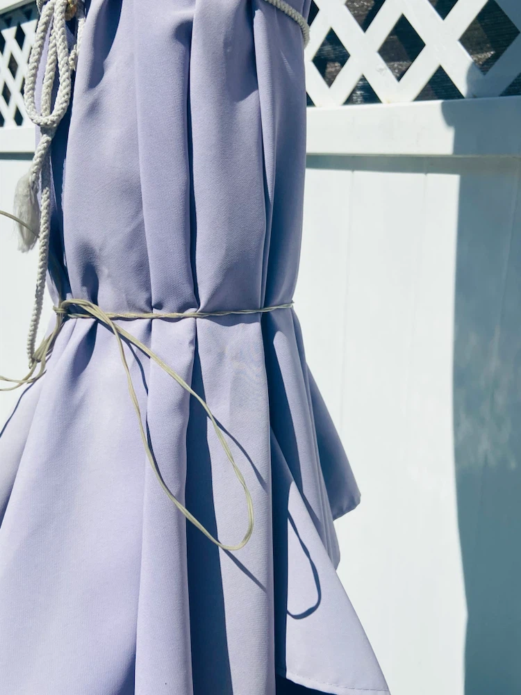 Light purple outdoor patio umbrella