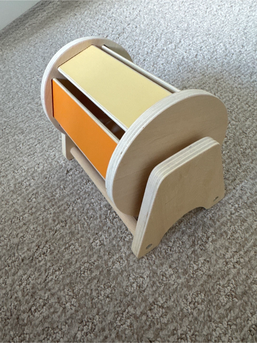 Wooden Montessori rolling drum toy - photo 2
