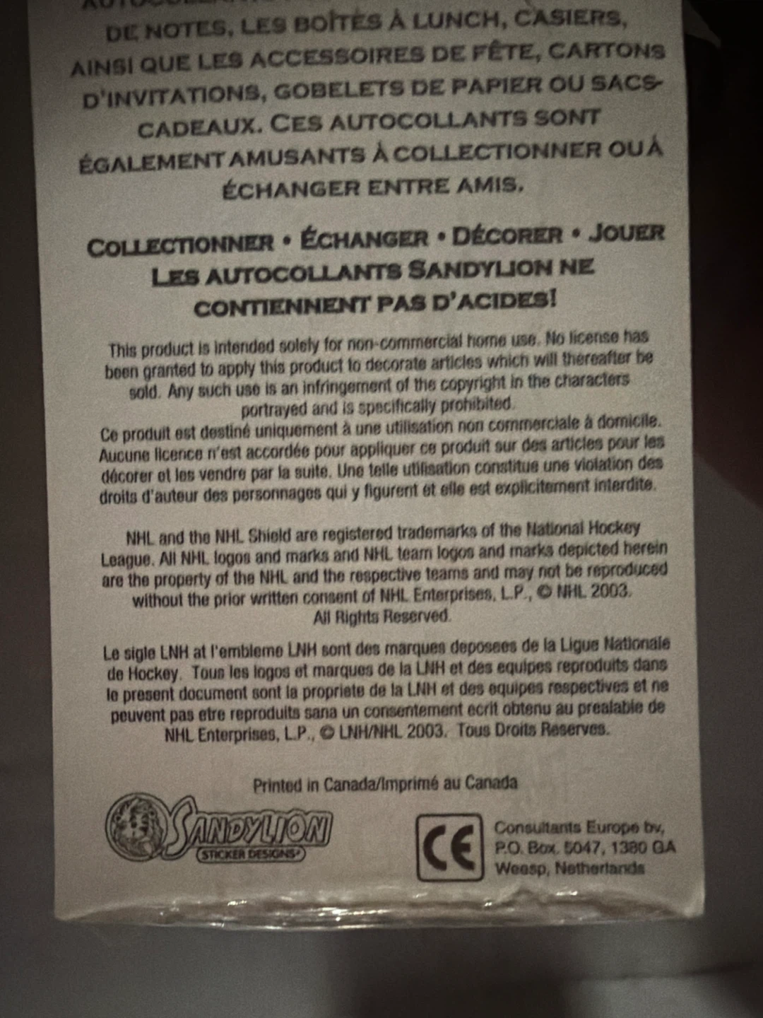 New 5 packs x Edmonton Oilers NHL Sticker Sheet 2003 - photo 4