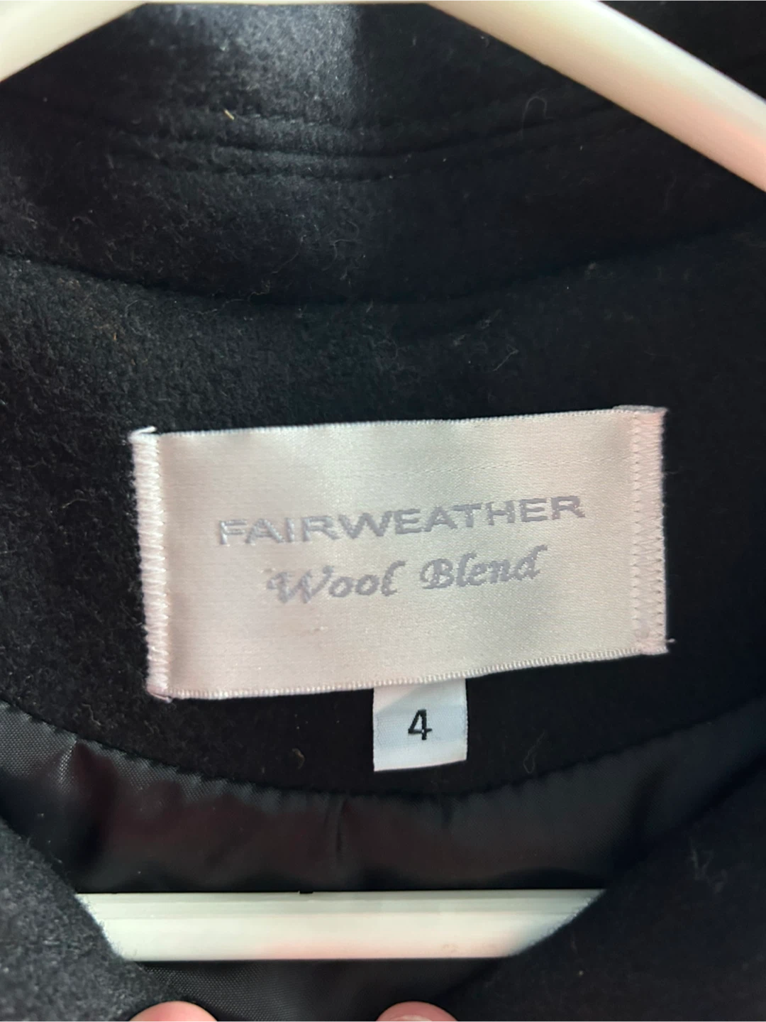 Fairweather Black Wool Blend long winter Coat - photo 3