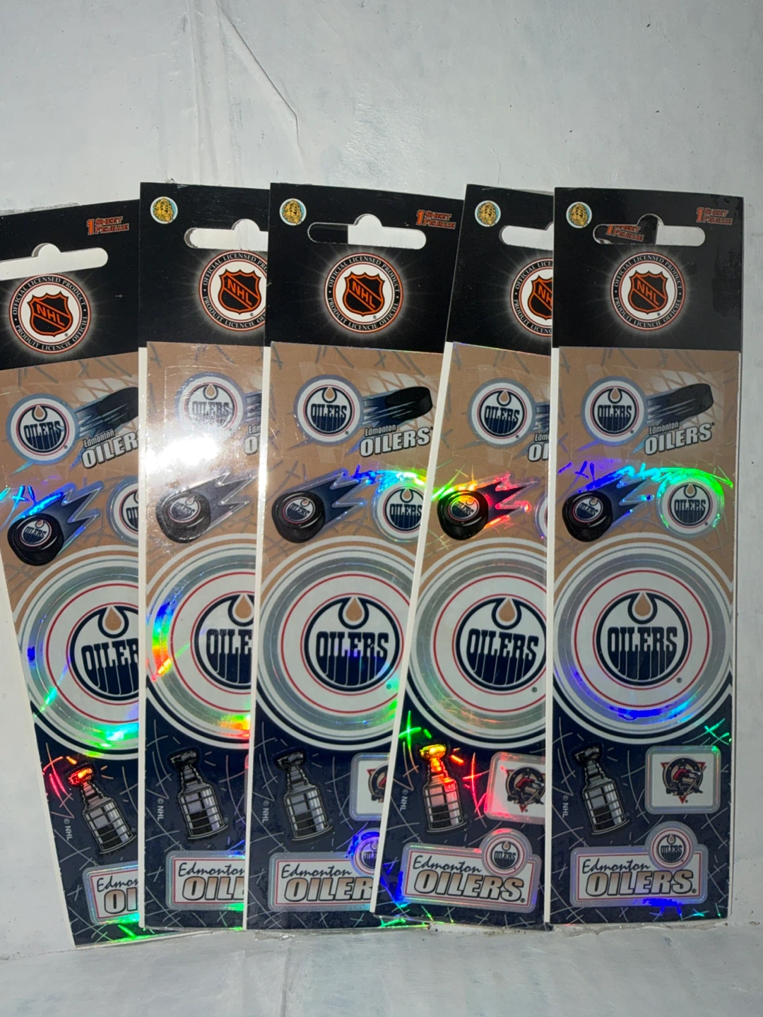 New 5 packs x Edmonton Oilers NHL Sticker Sheet 2003