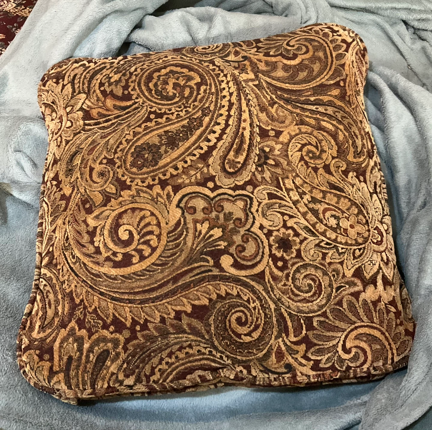 Two Paisley Pattern Throw Pillows - photo 2