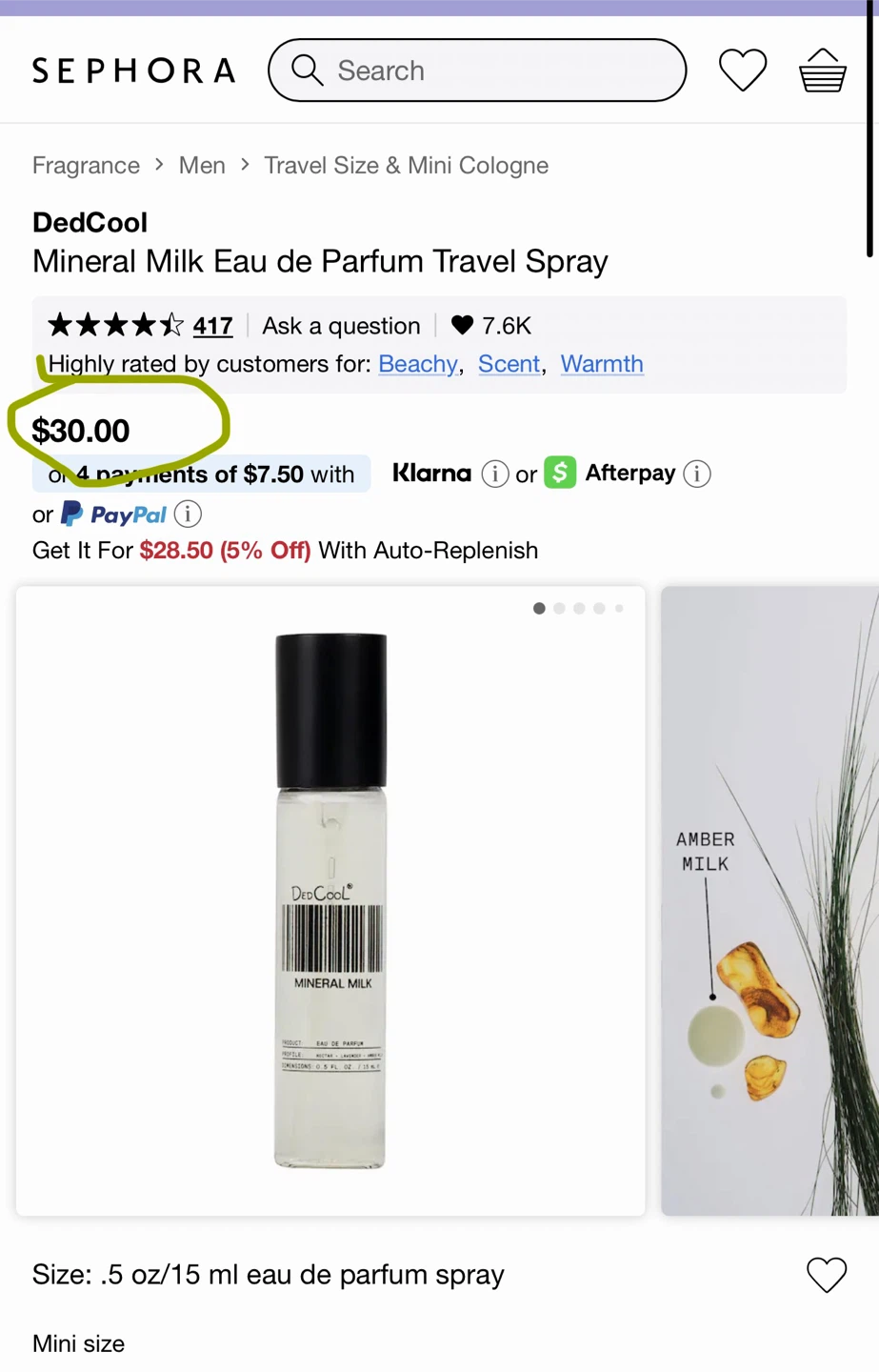DedCool Mineral Milk Eau de Parfum Travel Spray - photo 3