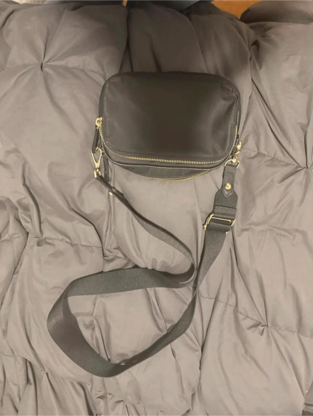 Black Nylon Crossbody Bag