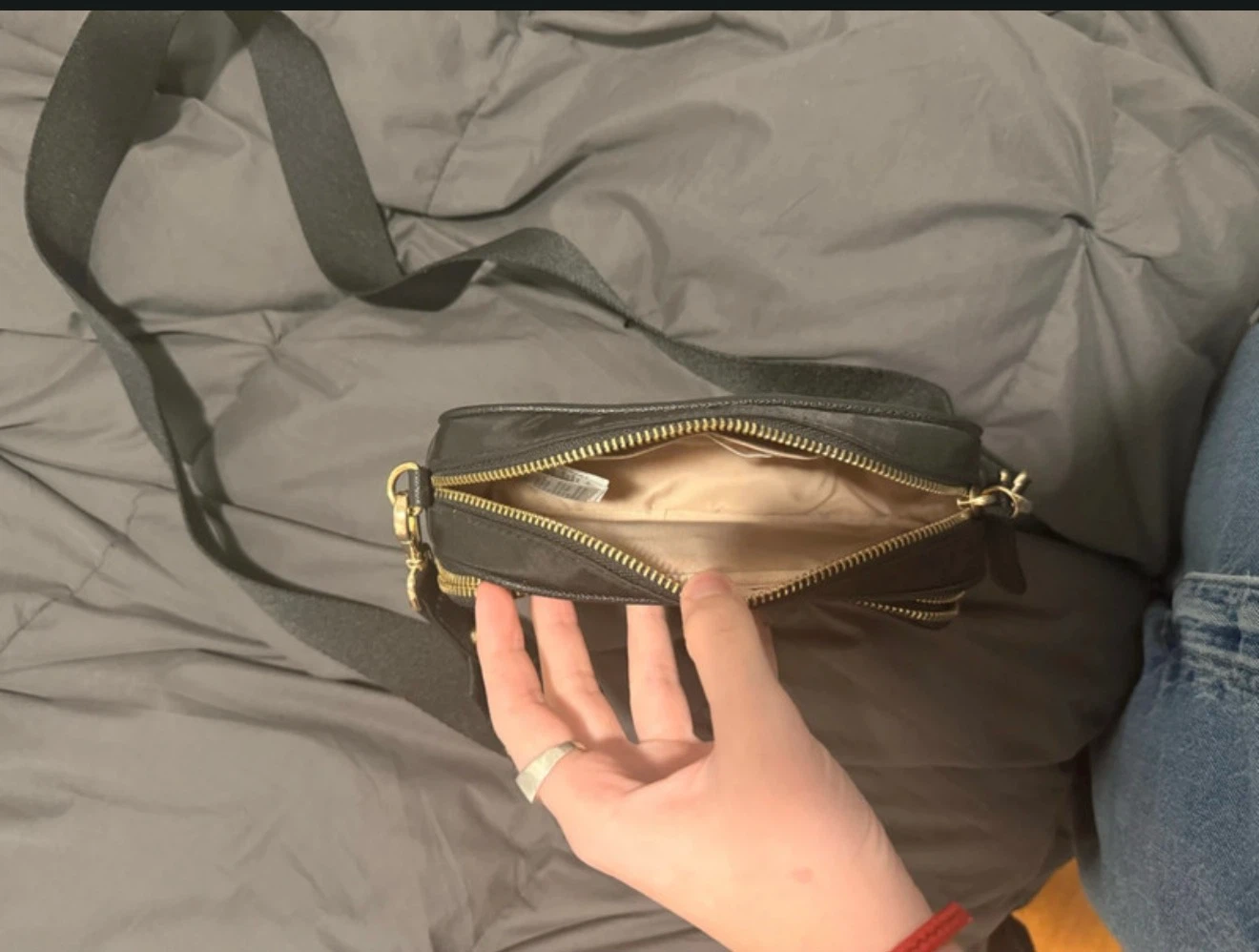 Black Nylon Crossbody Bag - photo 3