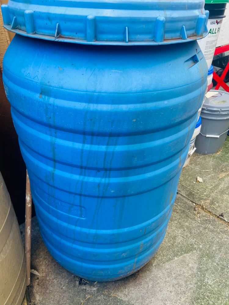 Blue Plastic Barrel - photo 2