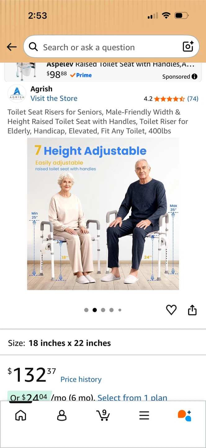 Adjustable Raised Toilet Seat with Handles brand new - photo 4