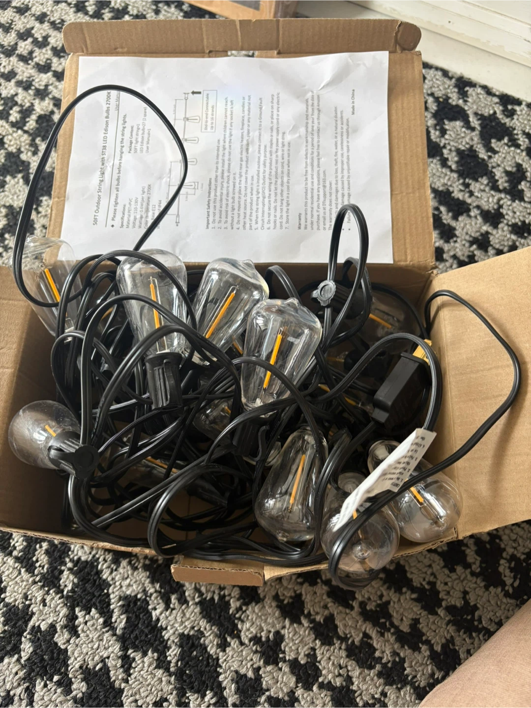 50ft LED Outdoor String Lights - photo 4