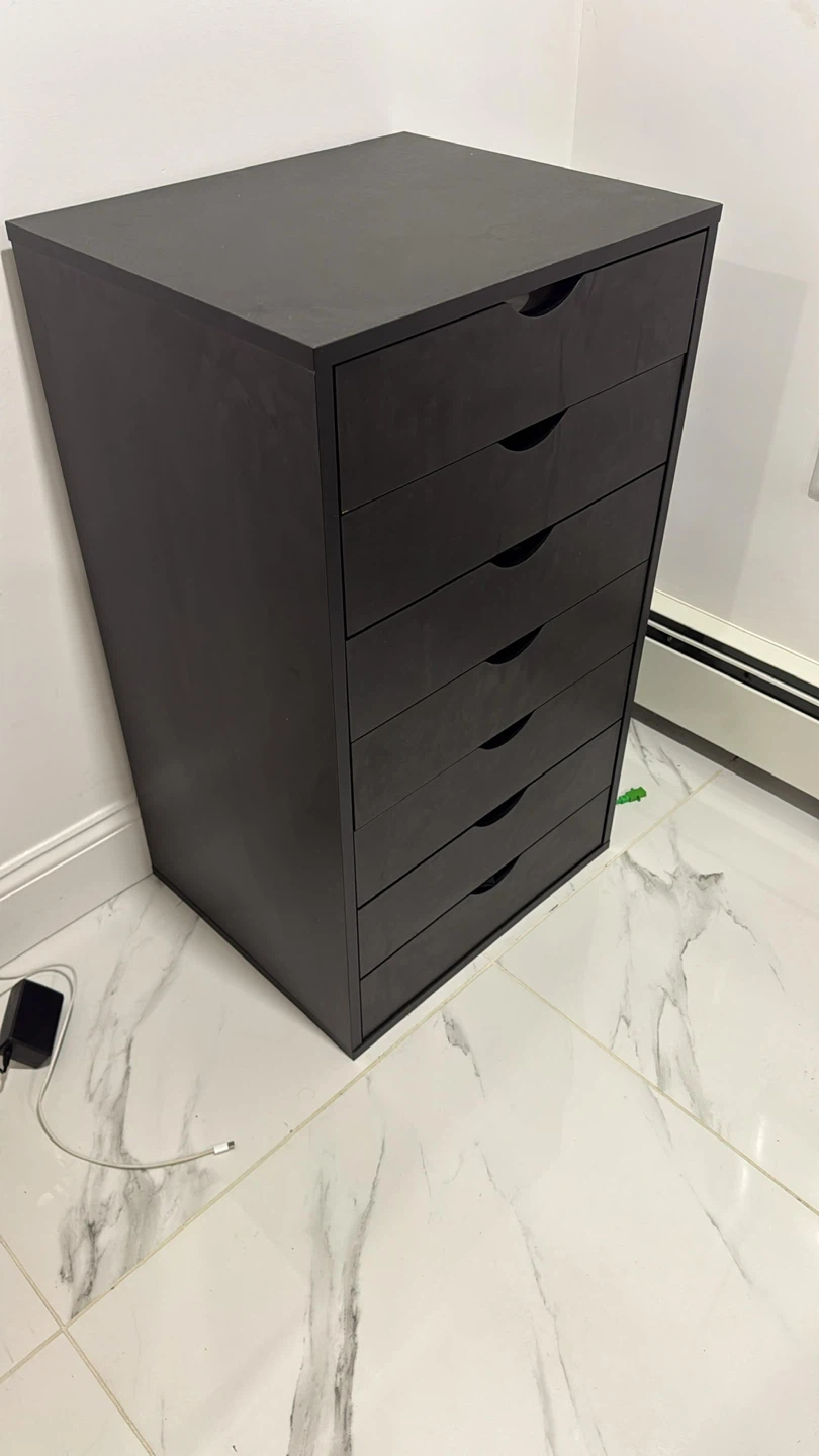 7 Drawer Unit Black