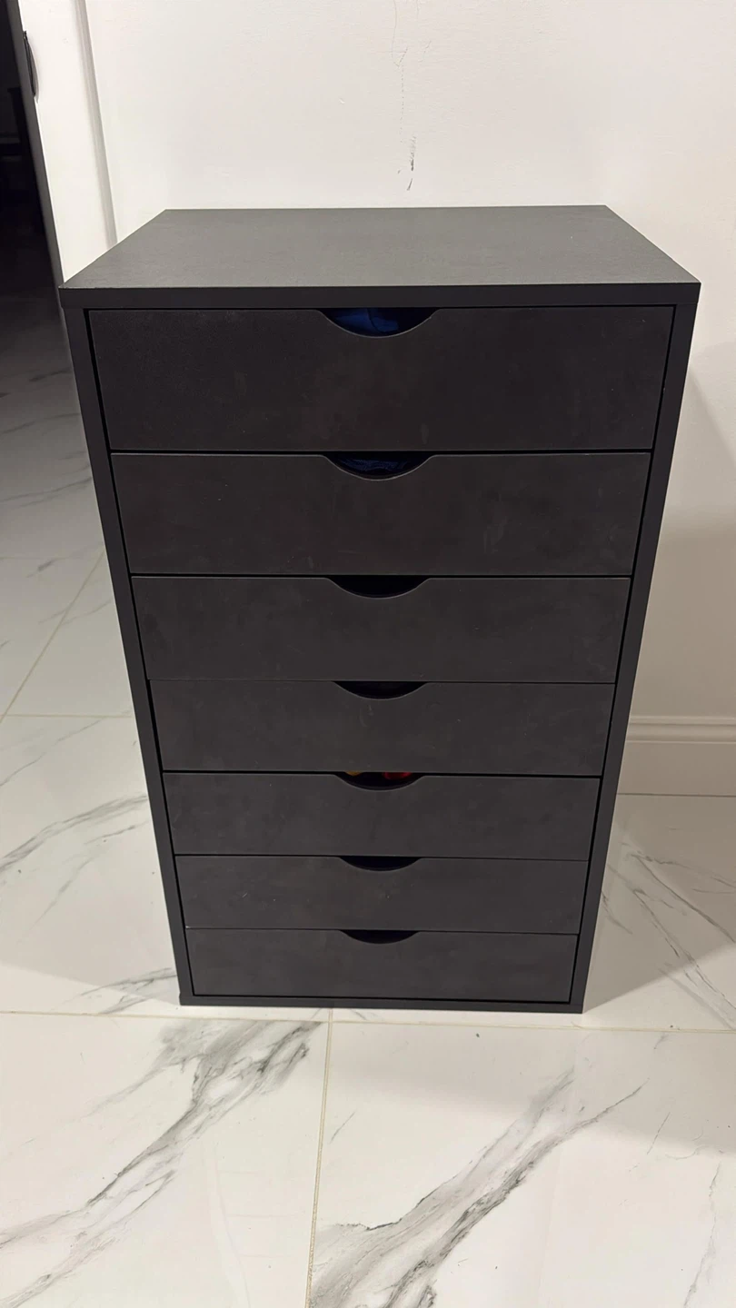 7 Drawer Unit Black - photo 2