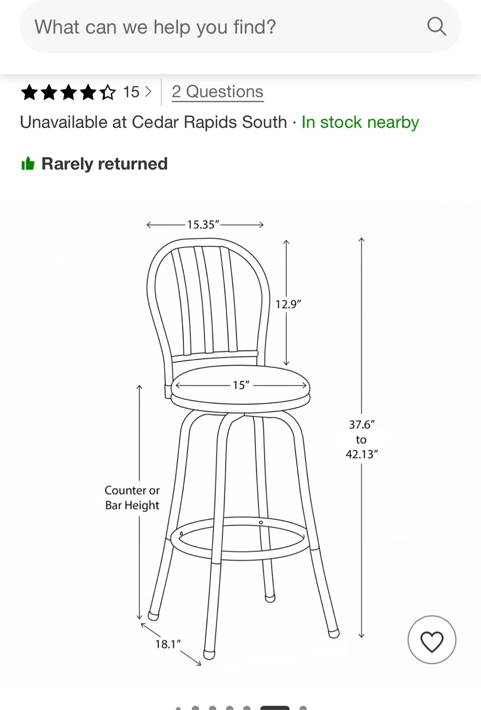 Adjustable Height Swivel Bar Stool - photo 4