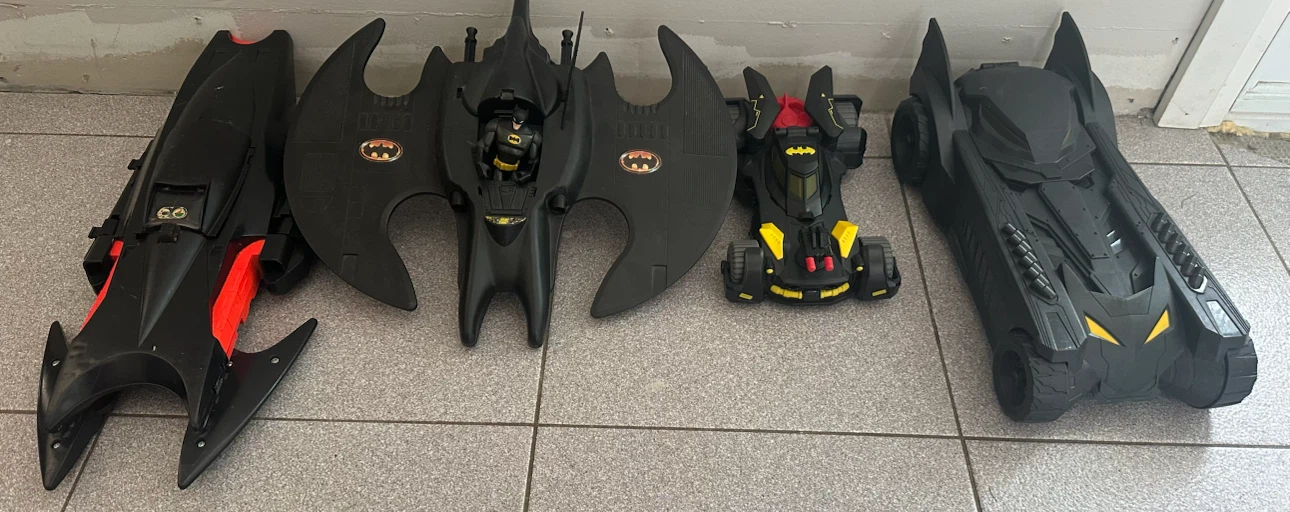 Set of 4 Loose Batman Toy Vehicles