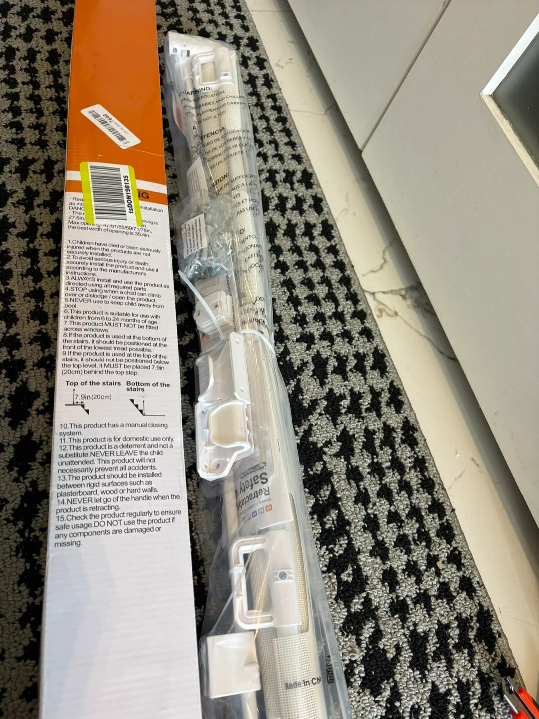 Retractable Mesh Safety Gate - White - photo 4