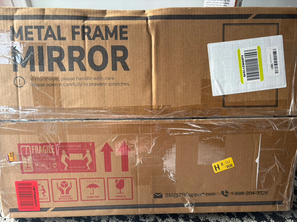 Black Bathroom Wall Mirror 16 x 24 Inches - photo 3