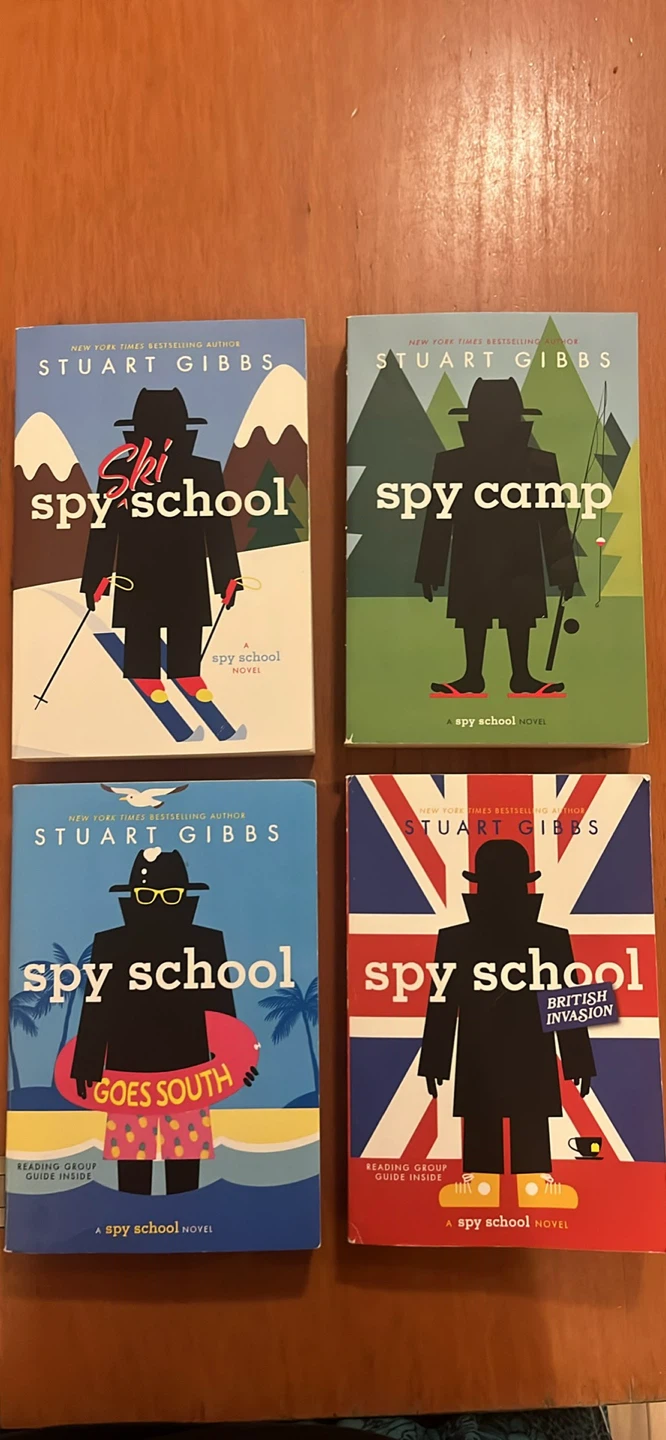4 Spy School Books by Stuart Gibbs