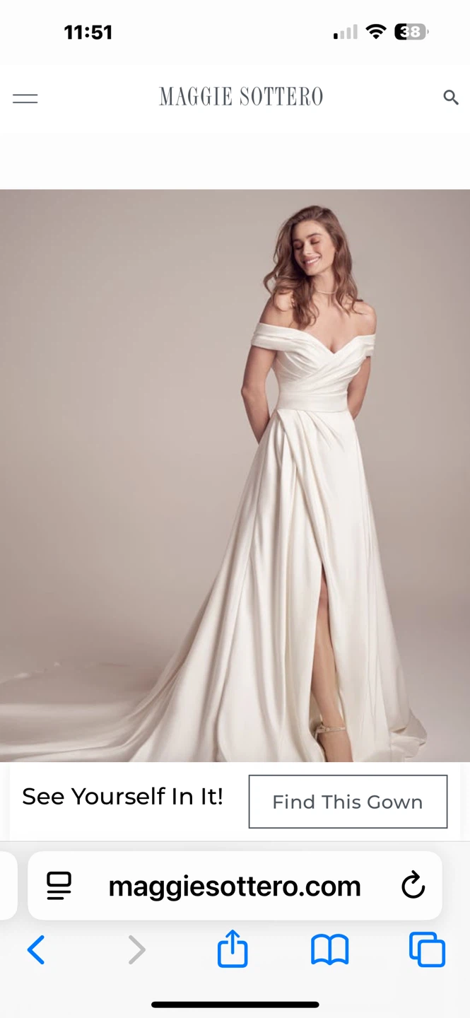 Maggie Sottero Off-Shoulder Wedding Gown