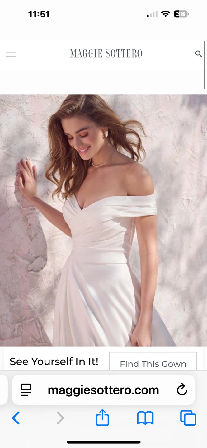 Maggie Sottero Off-Shoulder Wedding Gown - photo 5