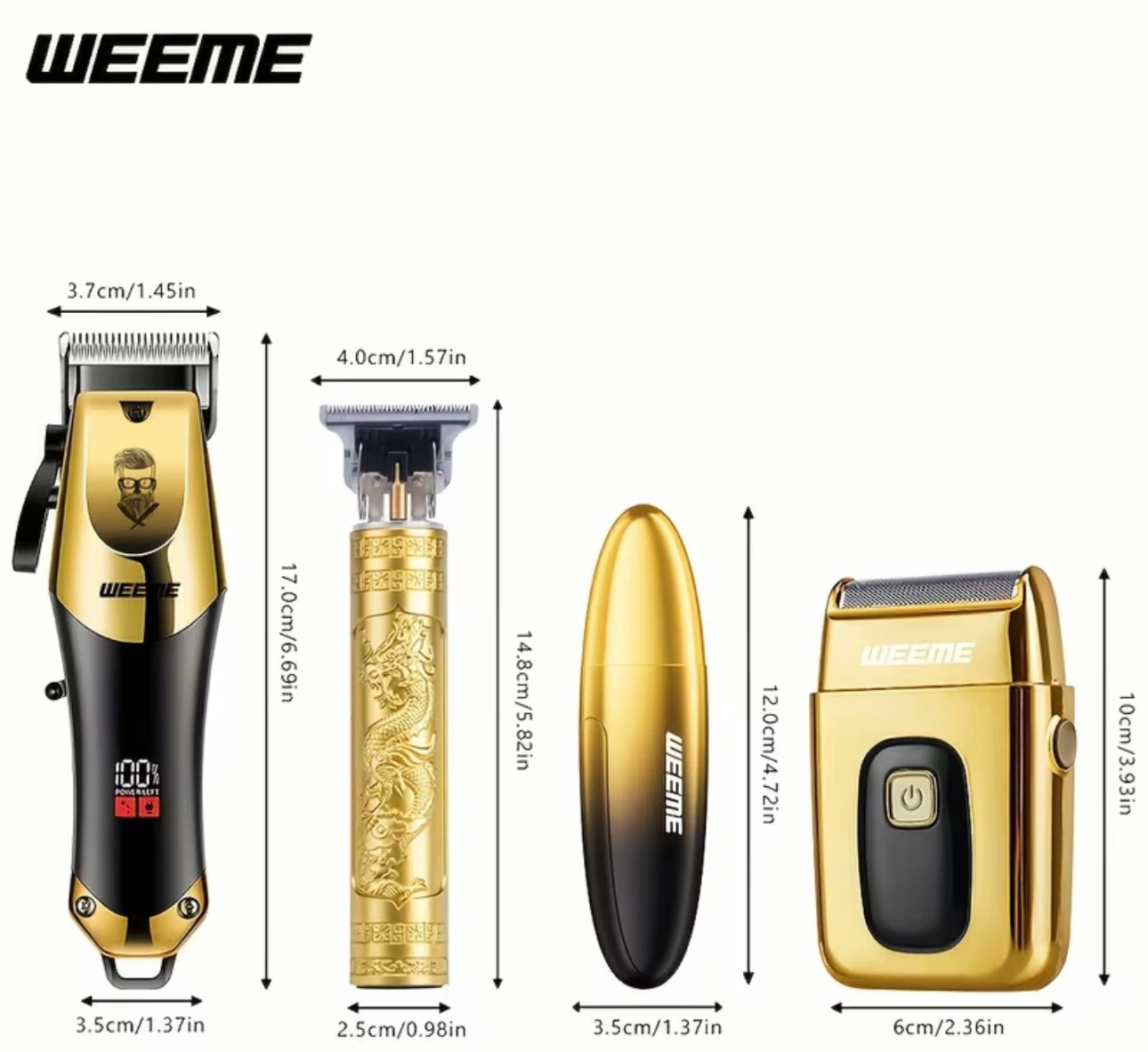 WEEME 3-Piece Professional Hair Clipper Set - photo 5