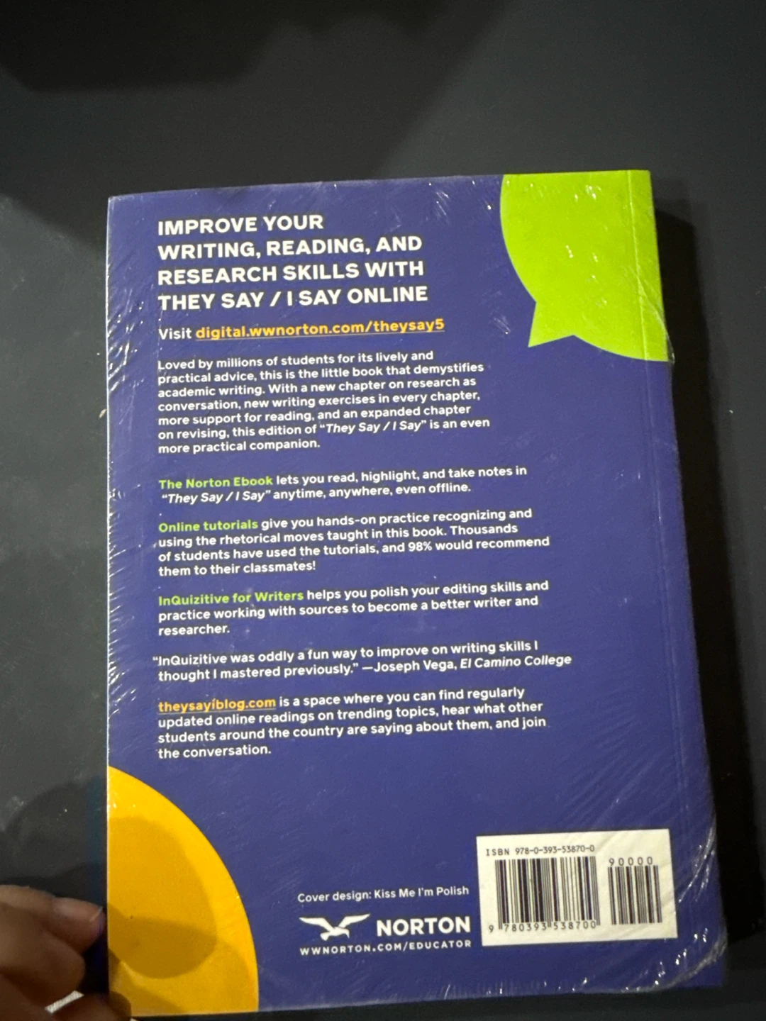 They Say / I Say 5th Edition Textbook - photo 2
