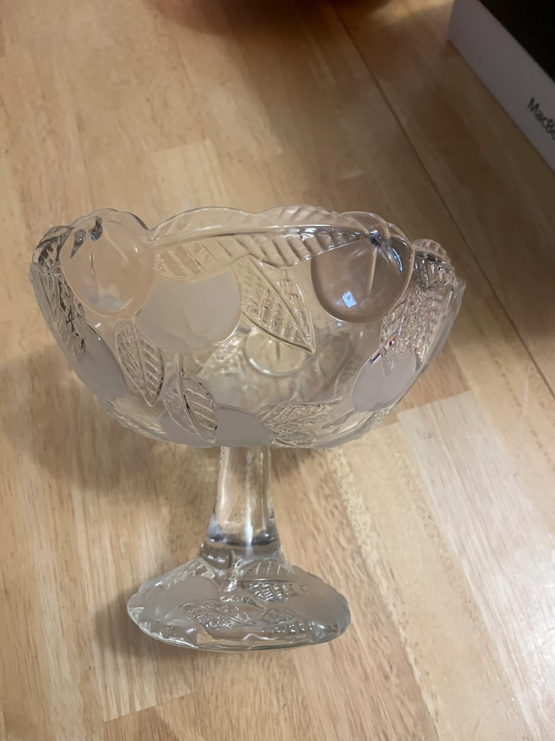 Glass Footed Fruit Bowl, vintage - photo 5