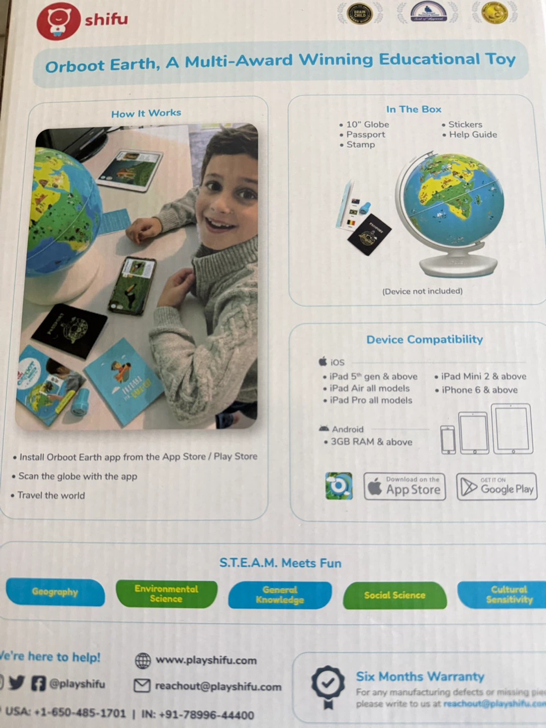 Shifu Orboot Earth Augmented Reality Interactive Globe - photo 4