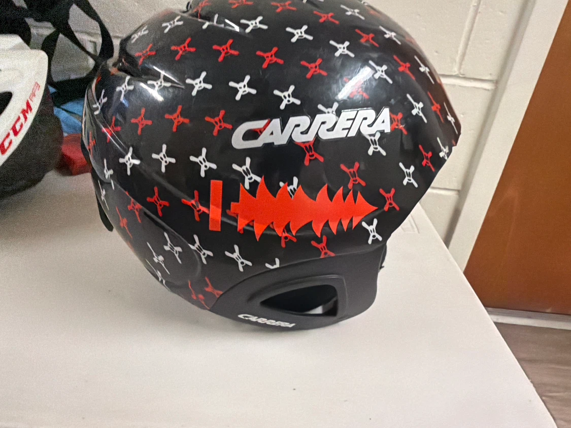 Carrera Ski Helmet Black with Pattern