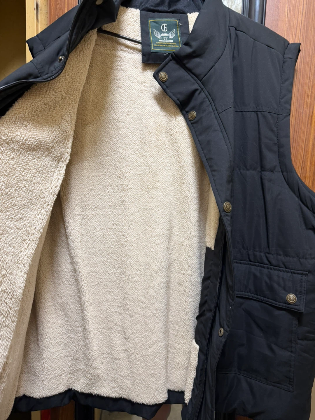 Mens Winter Warm Padded Puffer Vest Outdoor Fleece Lined Jackets - photo 2