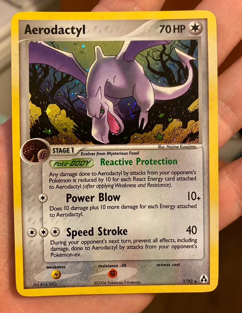 Aerodactyl 1/92 Holo Legend Maker Pokemon Card