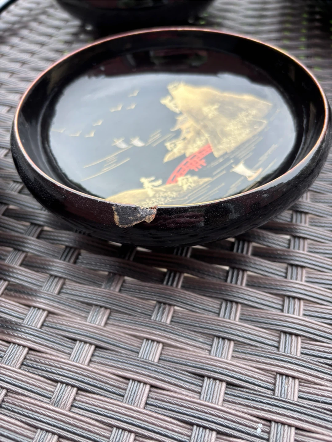 Japanese Black Lacquerware Serving Bowls-Vintage - photo 2