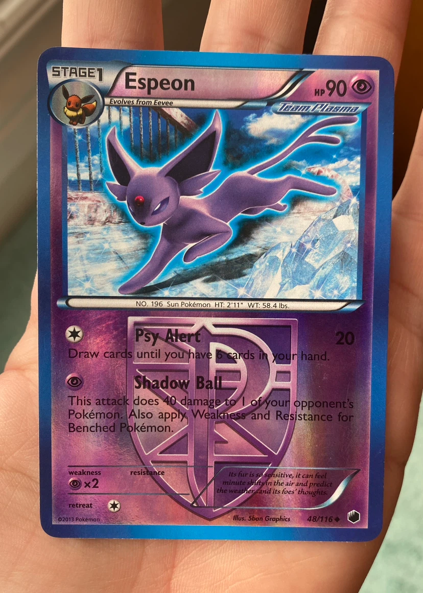 Espeon 48/116 Reverse Holo Plasma Freeze Pokemon Card