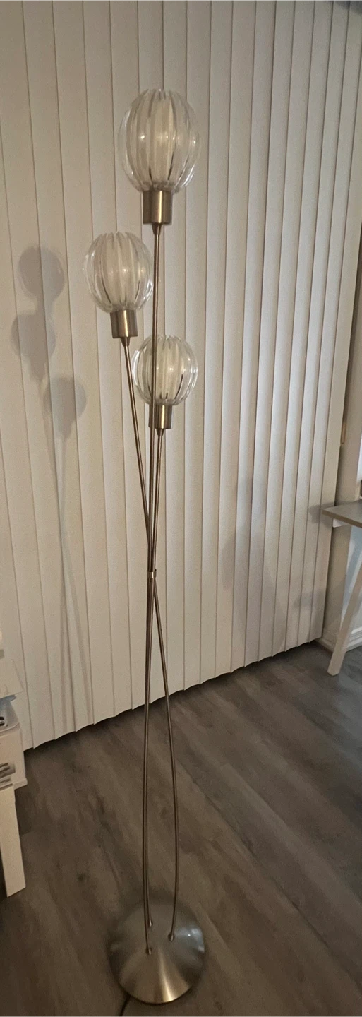 Three-Light Brushed Nickel Floor Lamp - photo 3