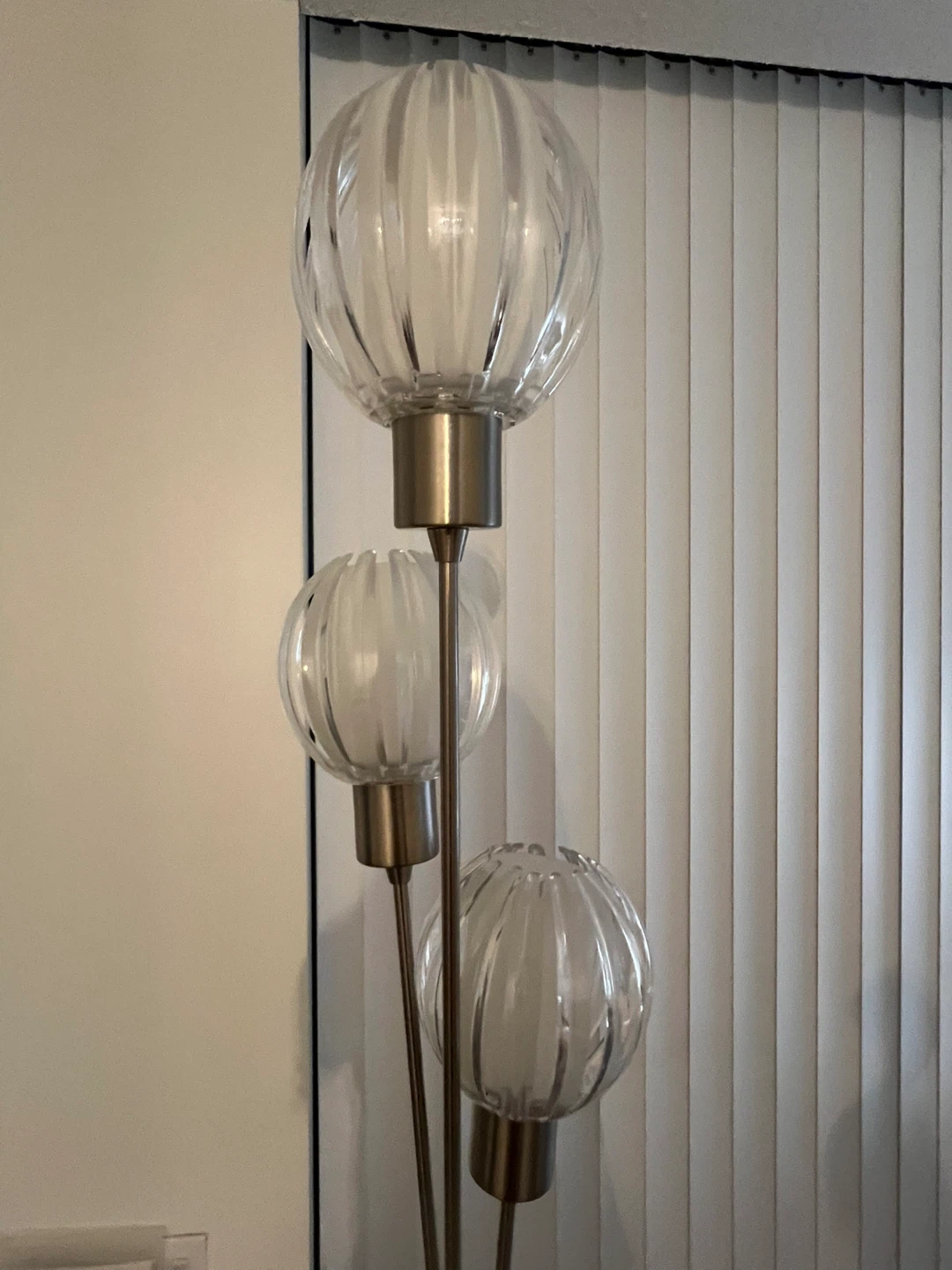 Three-Light Brushed Nickel Floor Lamp - photo 4