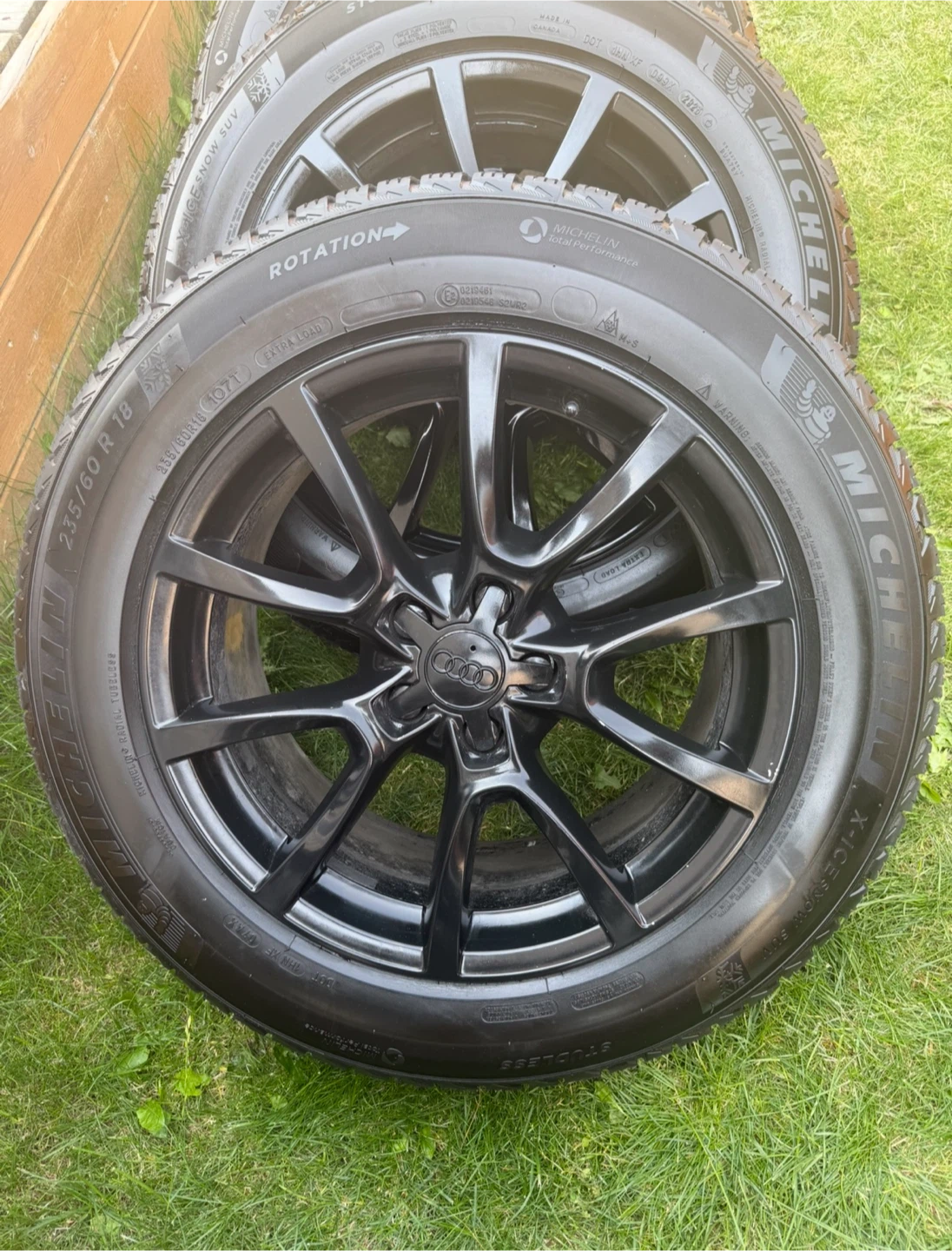Set of 4 Michelin X-Ice Snow SUV Tires on Audi Rims - photo 4
