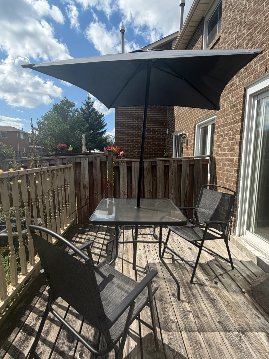 6-Piece Black Outdoor Patio Bistro Set - photo 2