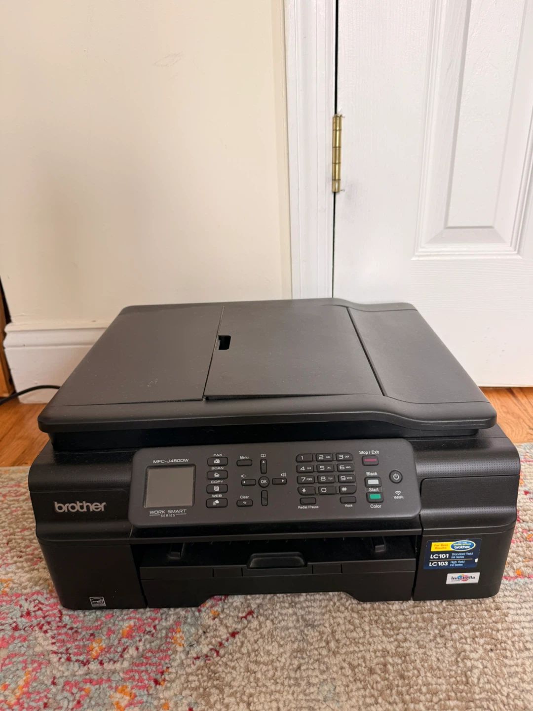 Brother MFC-J450DW All-in-One Printer (+1 black ink cartridge)