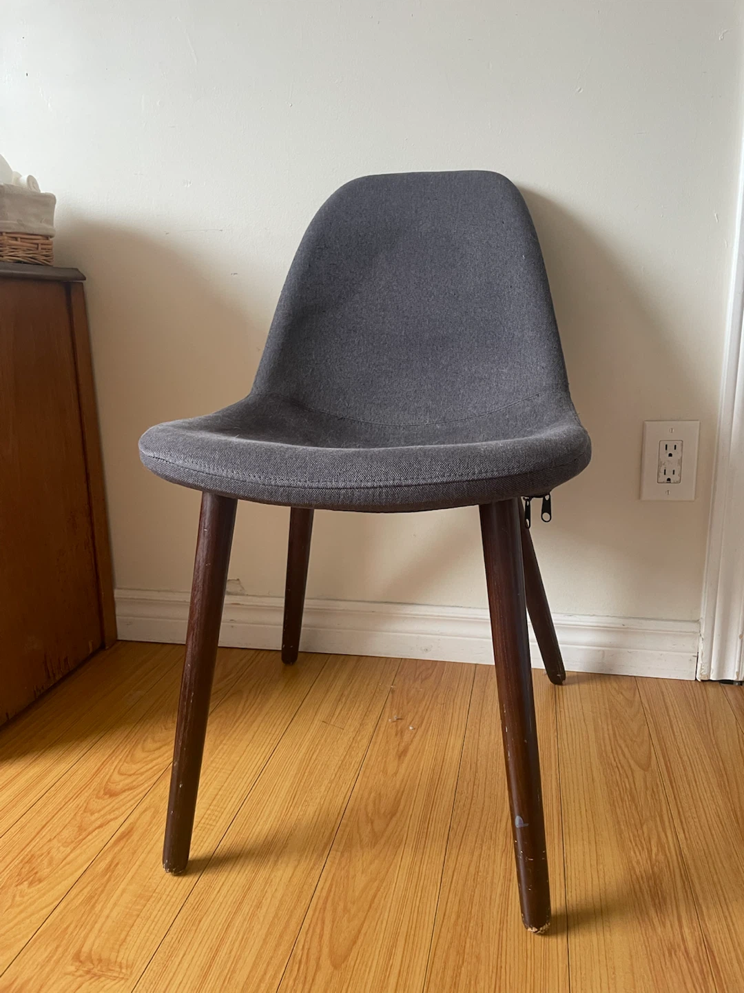 Modern Mid-Century Style Dining Chair - Charcoal Grey