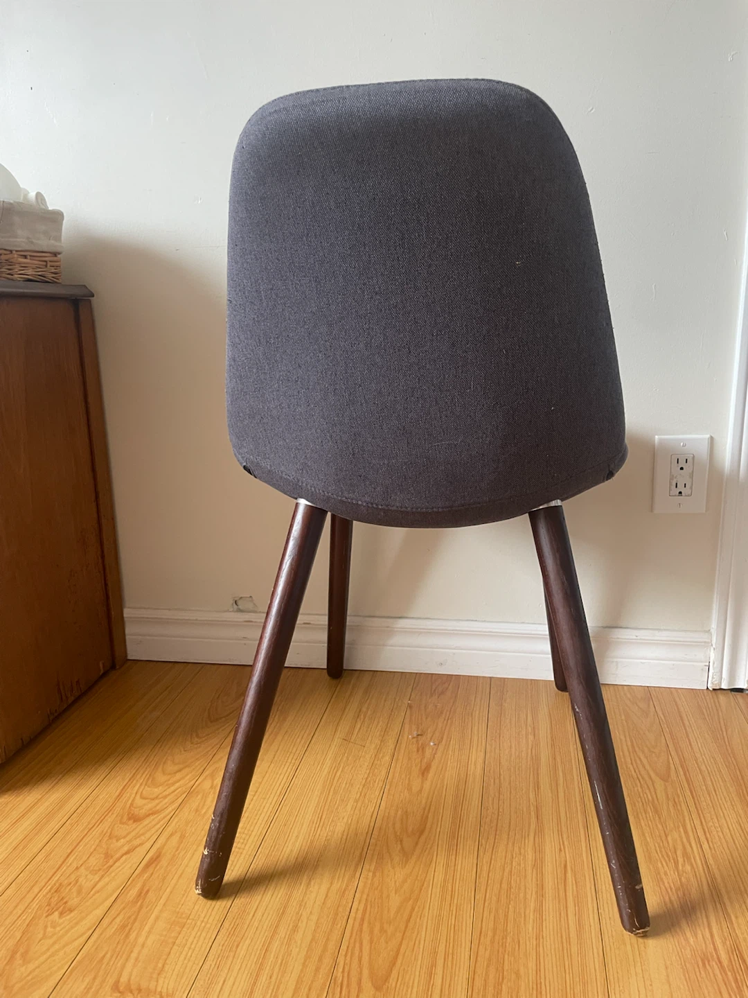 Modern Mid-Century Style Dining Chair - Charcoal Grey - photo 2