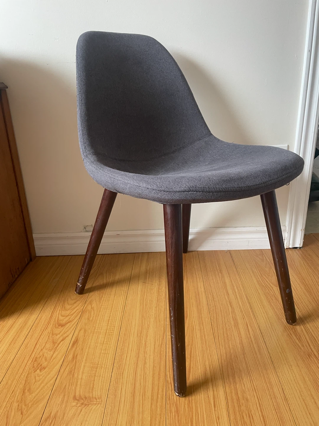 Modern Mid-Century Style Dining Chair - Charcoal Grey - photo 3