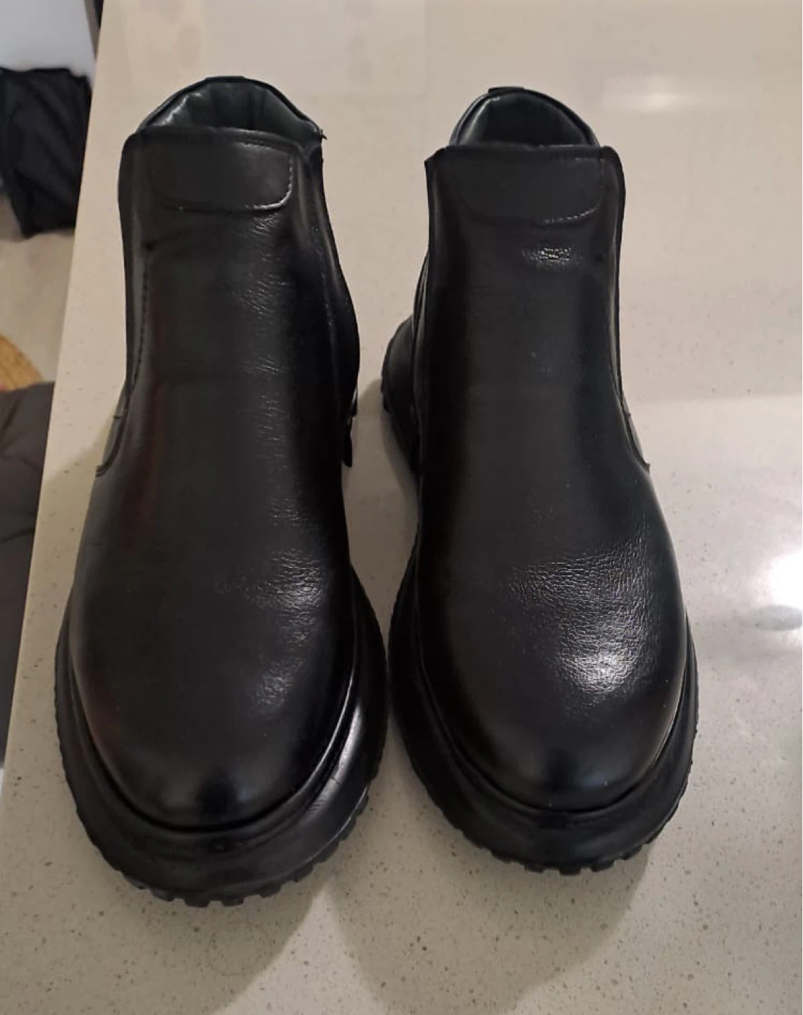 Black Leather Ankle Boots