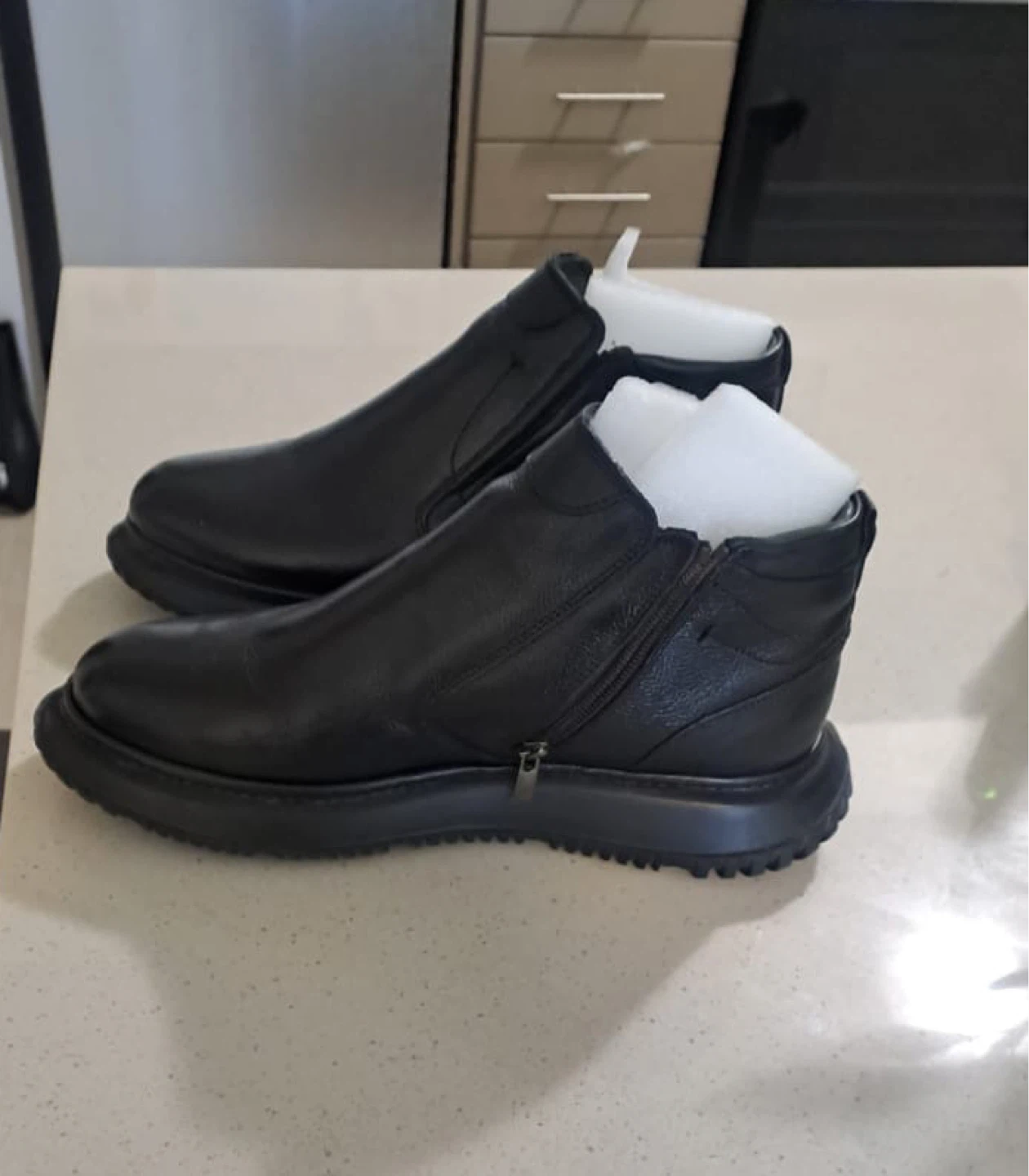 Black Leather Ankle Boots - photo 2