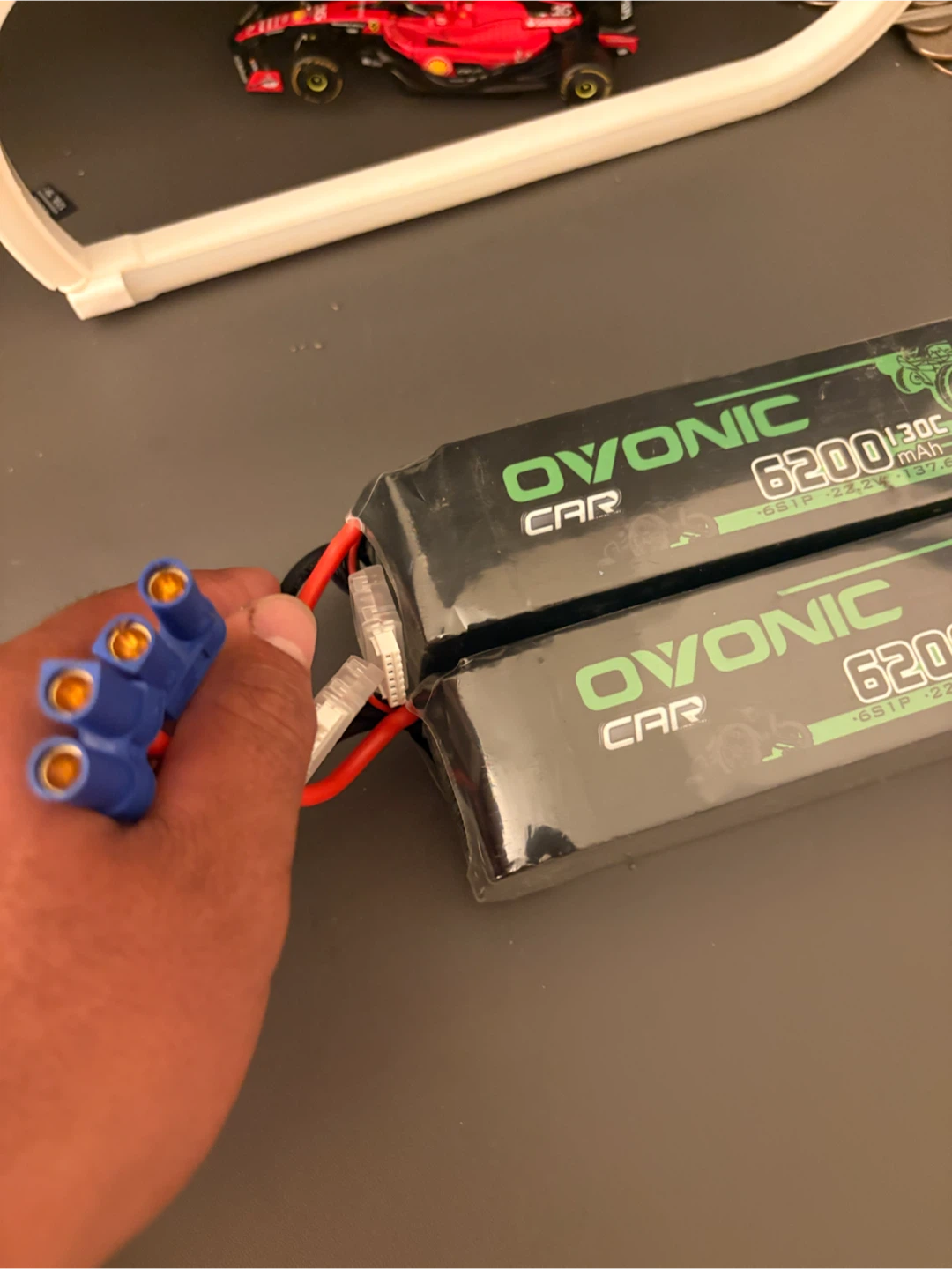 Two Ovonic 6200mAh 22.2V 6S1P RC Car Batteries